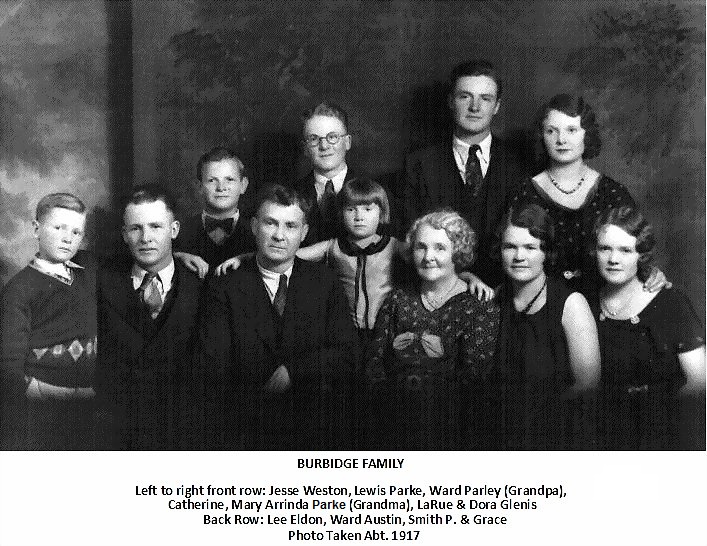 Ward Parley & Mary Arrinda Burbidge's Family