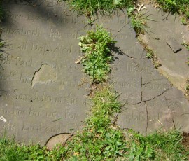 Job, Elizabeth & John Pack original headstone