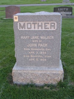 Mary Jane Walker, Bountiful Memorial Cemetery